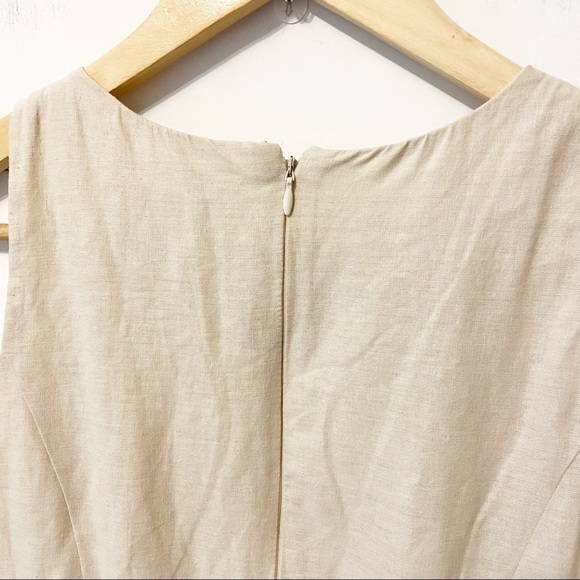 LOFT | Linen Blend Floral Fit and Flare Dress Size 6 - Picture 7 of 10